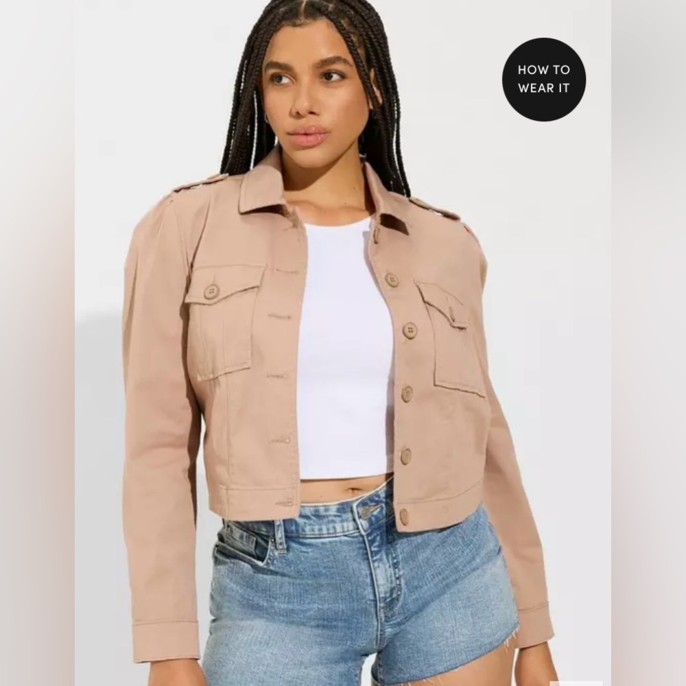 Torrid Cropped Army Jacket